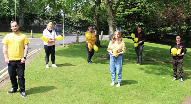 Pictured (L-R) Steven Jones, Morgan Moore, Nicola Noone, Anna Leahy, Ross Currie, Alex Fox. 